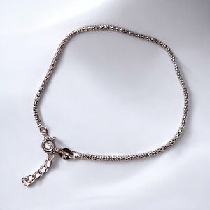 Sterling Silver 1.5mm Popcorn Chain Bracelet